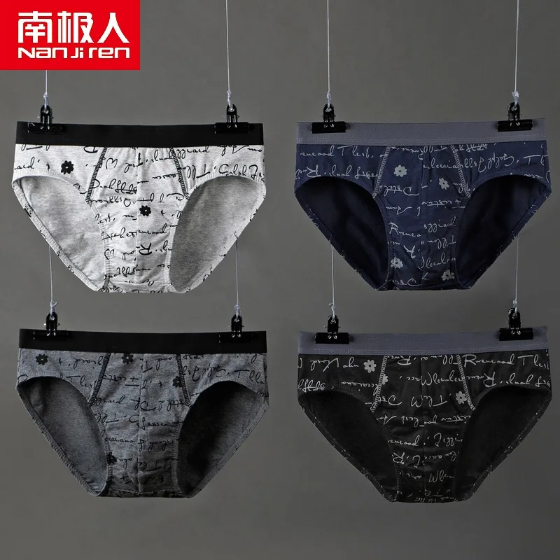 4PCS/LOT New Men Briefs Cotton Underwear Men's Panties Underpants Male Comfortable Panties Sexy Men Shorts Briefs Hot