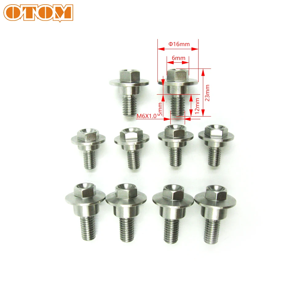 OTOM Motorcycle Shrouds Side Covers Bolt 10 Pcs M5 M6 Motocross Fuel Tank Fairing Stainless Steel Screws For HONDA CRF250R 250X