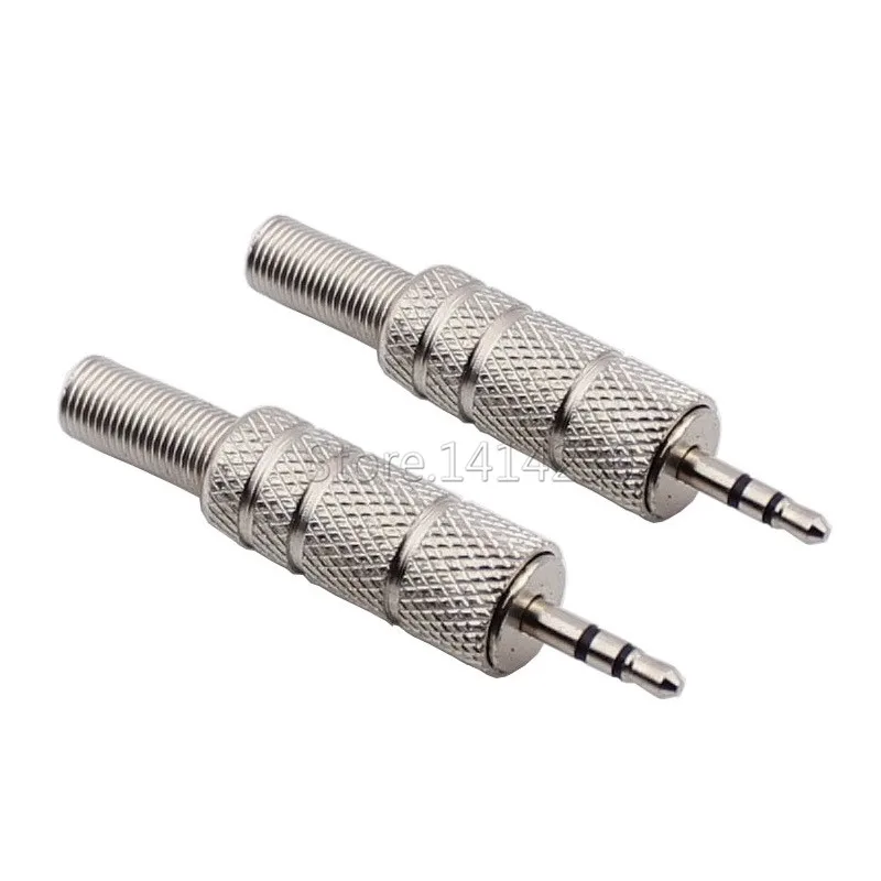 10Pcs 2,5 MM Metall Stereo Audio Stecker 2,5 Dual Encoding Audio-Plug 2,5mm Stereo Stecker