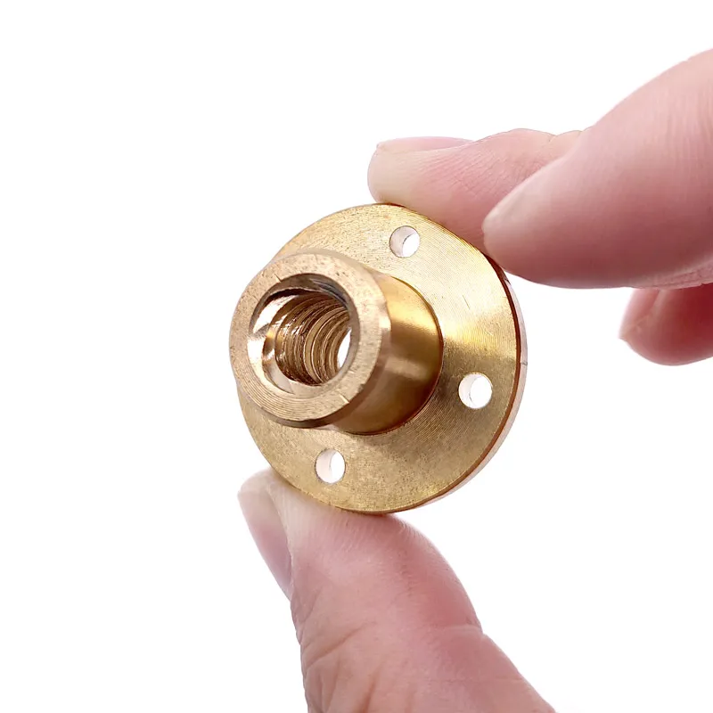 1pcs T10 leadscrew nut Pitch 2mm Brass Nut Brass Lead Screw Nut for CNC Parts 3D Printer Accessories image 6