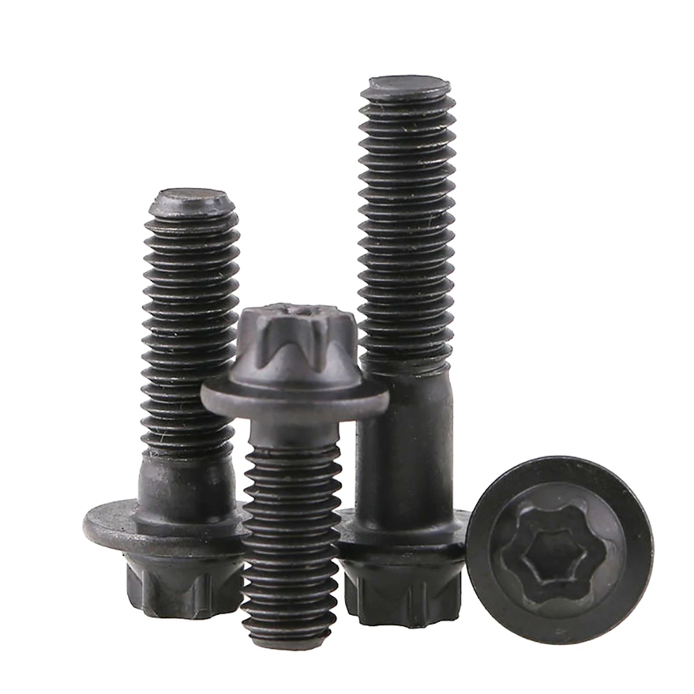 Yiqianyuan M5 M6 Grade 12.9 Alloy Steel Hexalobular Head Bolts with Large Flange Fully Threaded and Partially Threaded DIN34801
