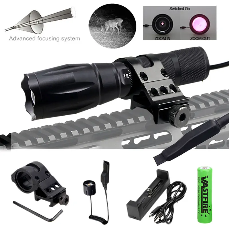 A100 IR940 night vision Waterproof LED Flashlight Torch Portable Camping Lamp Lights Lanternas Self Defense Tactical Flashlight