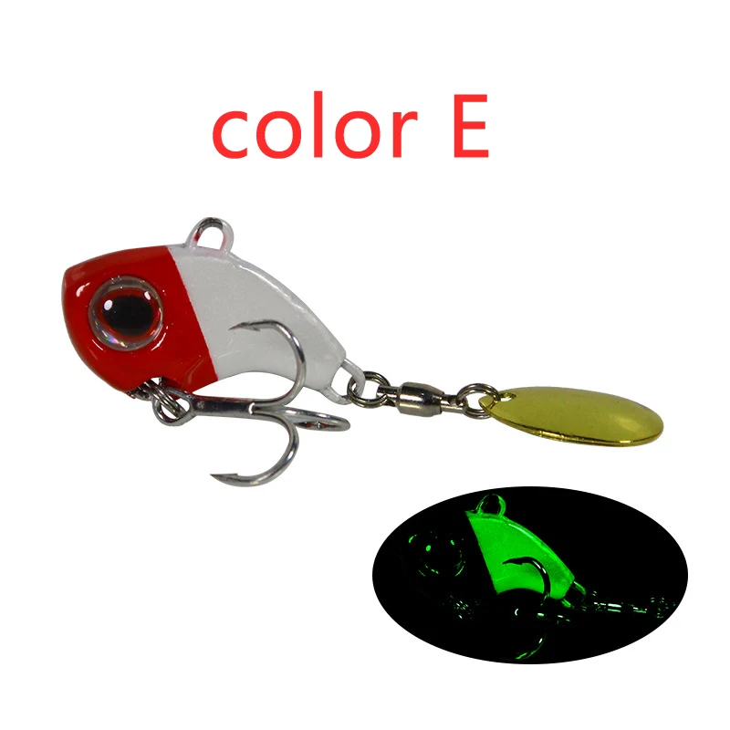 New Arrival 1PCS 9g/13g/16g/22g Metal VIB Fishing Lure Spinner Sinking Rotating Spoon Pin Crankbait Sequins Baits Fishing Tackle