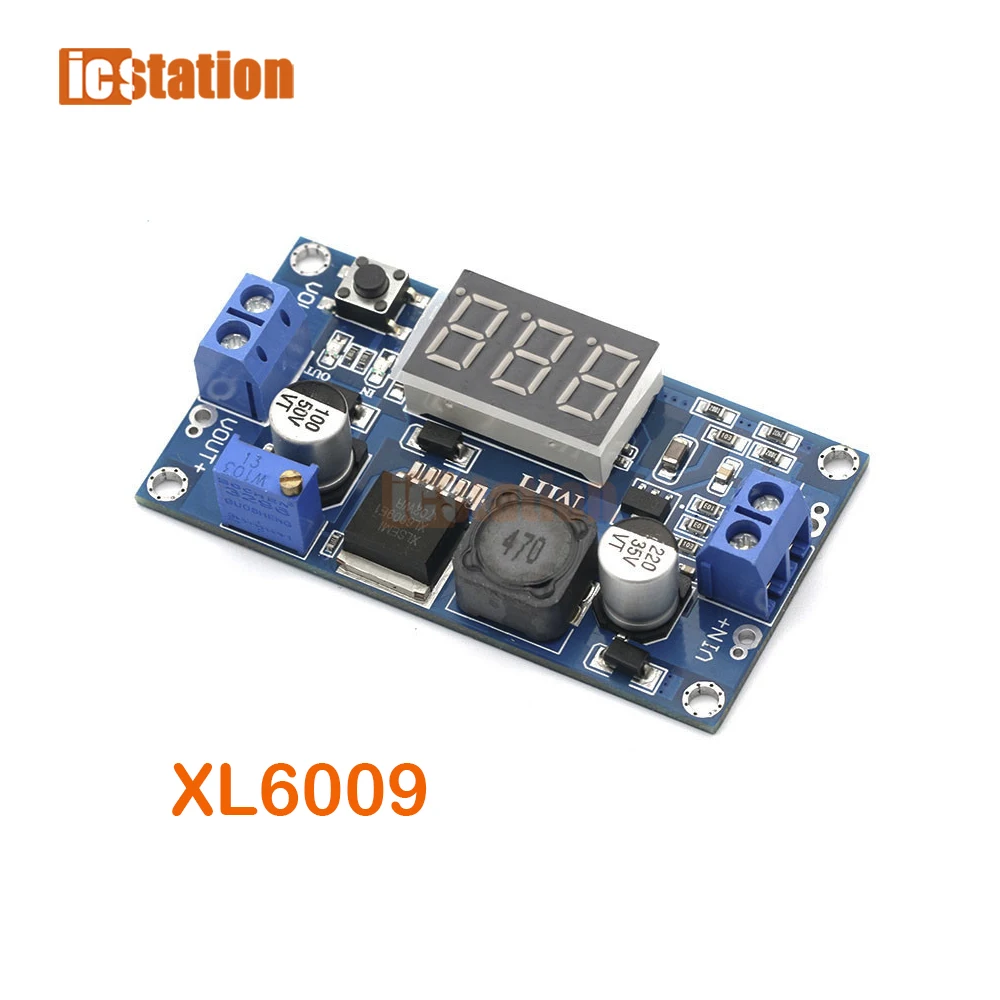 DC-DC XL6009 Digital Boost Step Up Power Supply โมดูล4.5-32V To 5-52V-แรงดันไฟฟ้า Regulator LED โวลต์มิเตอร์