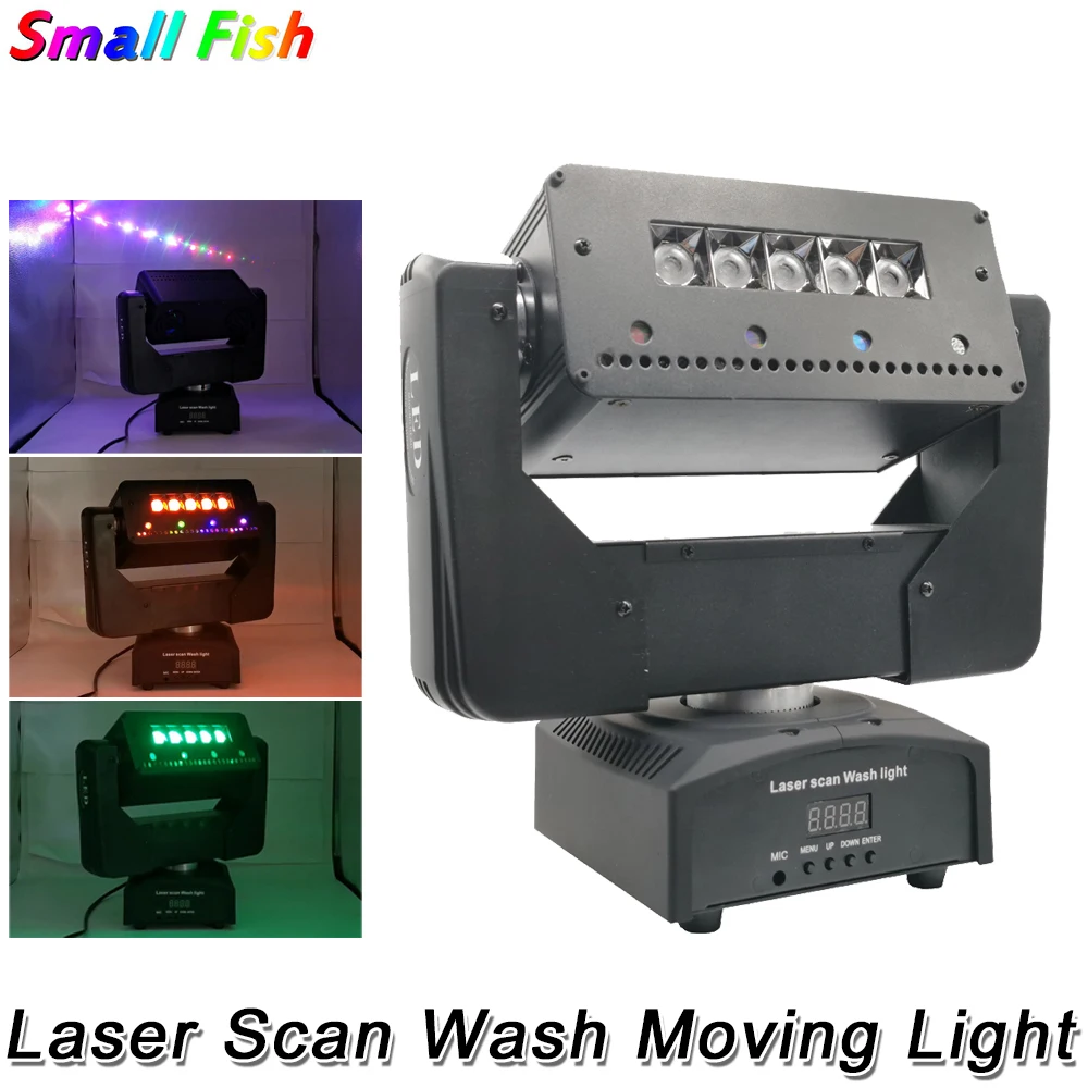 

3IN1 Beam Strobe Laser Scanner RGBW 4IN1 Moving Head Light DMX512 DJ Disco Bar Party Show Stage Unlimited Rotating Effect Light