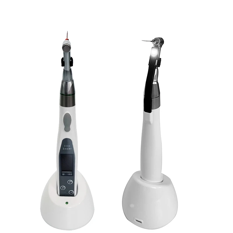

Dental Equipment LED Endo Motor 16:1 Contra Angle 9 Preset Programs Wireless Endomotor