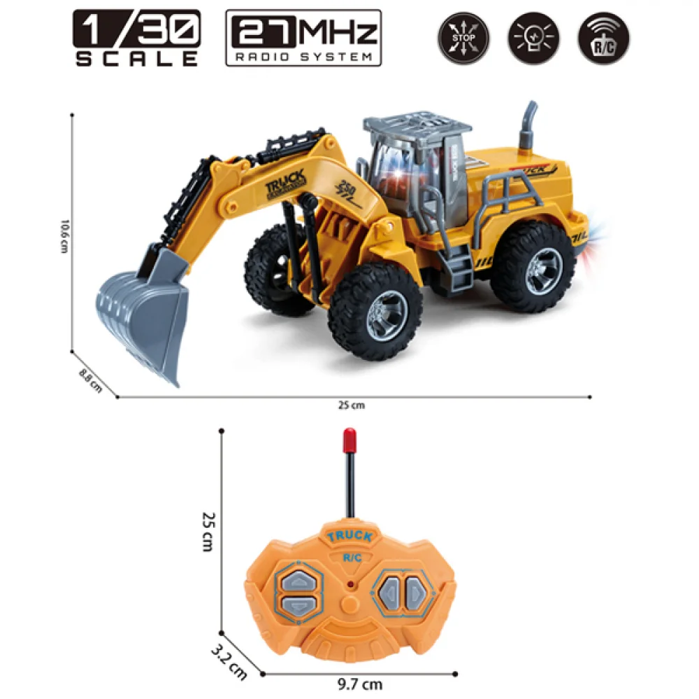 1/30 RC Excavator Remote Controlled Bulldozer Truck Car Construction Vehicles Toy Radio Control Bulldozer  for Boys Toys Gifts