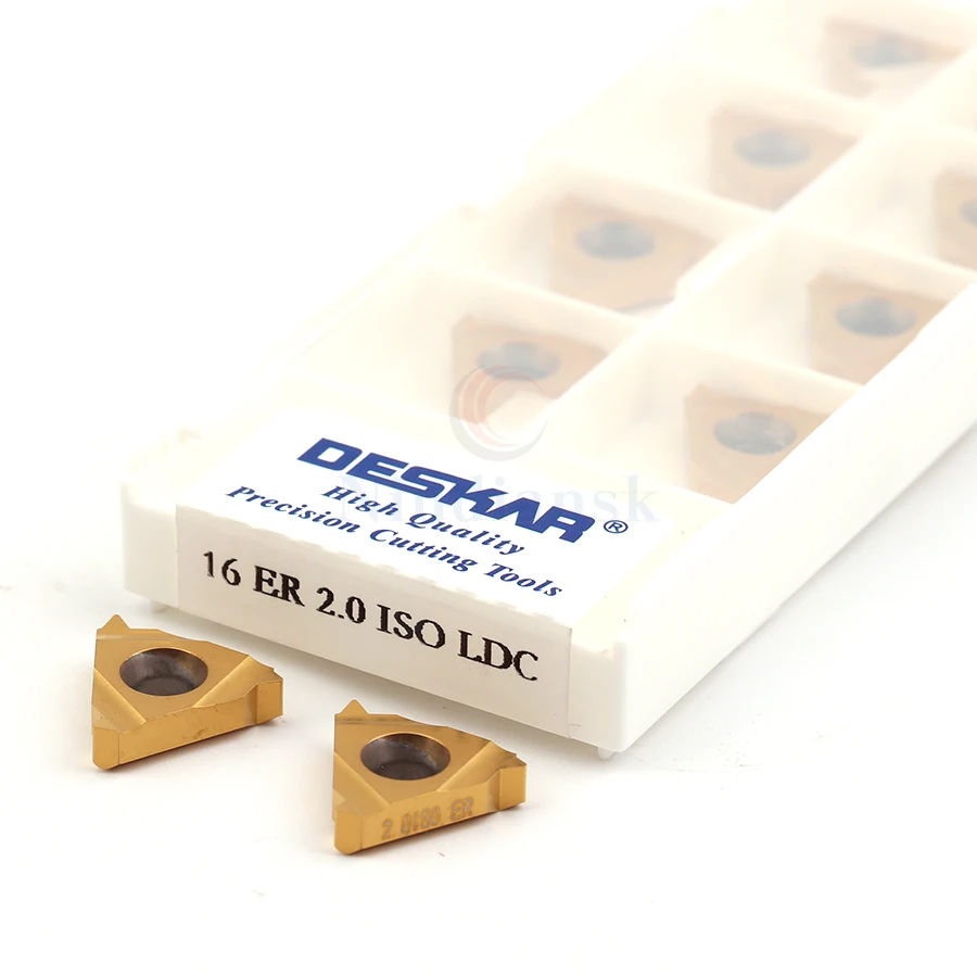 10Pcs 16ER 0.5ISO 0.75ISO 1.0ISO 1.25ISO 1.5ISO 1.75ISO 2.0ISO 2.5ISO 3.0ISO 3.5 Iso Ldc Draad Carbide Cnc Draaibank Draaien insert