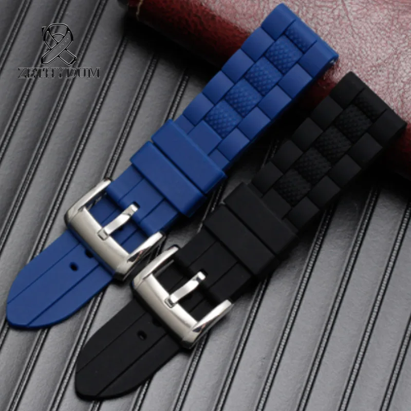 Blue Angel watch band Citizen AT8020 Armani waterproof silicone watch band  20 22mm 23mm Silicone Sports watchband simple strap