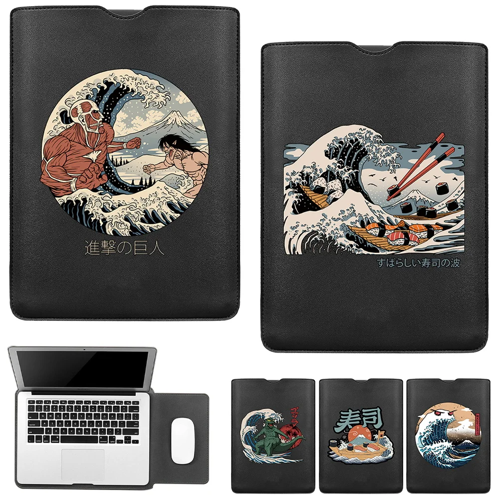 Водонепроницаемая сумка для ноутбука 11, 12, 13, 14, 15 дюймов, портфель из искусственной кожи, сумка для ноутбука Apple/Huawei/Microsoft