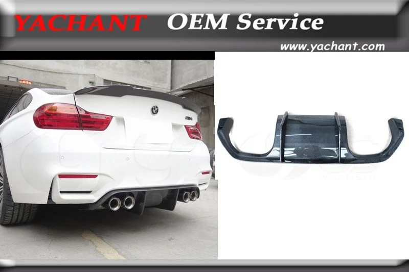 

Car-Styling Carbon Fiber Car Rear Bumper Diffuser Fit For 2014-2016 F80 M3 F82 F83 M4 LB LP LW Style Rear Diffuser