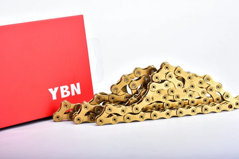 YBN Bicycle Chain Ultralight Black Gold Silver Half All Hollow 10 11 12 Speed Chain MTB Mountain Road Bike Chain for Shimano
