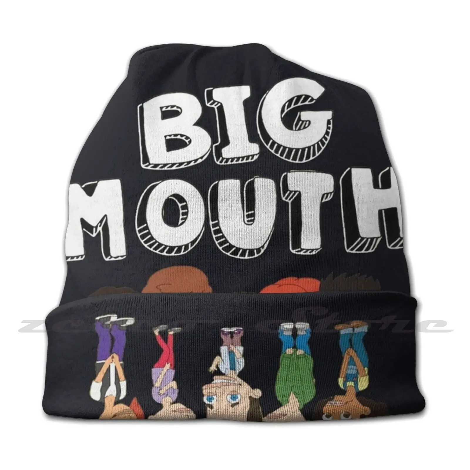 Big Mouth Diy Pullover Cap Knit Hat Plus Size Keep Warm Elastic Soft Big Mouth Netflix Cartoon Morty Rick Nick Birch Andrew