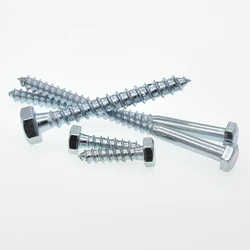 M6 M8 Hexagon Head Wood Screws Galvanized carbon steel Self-tapping Screw