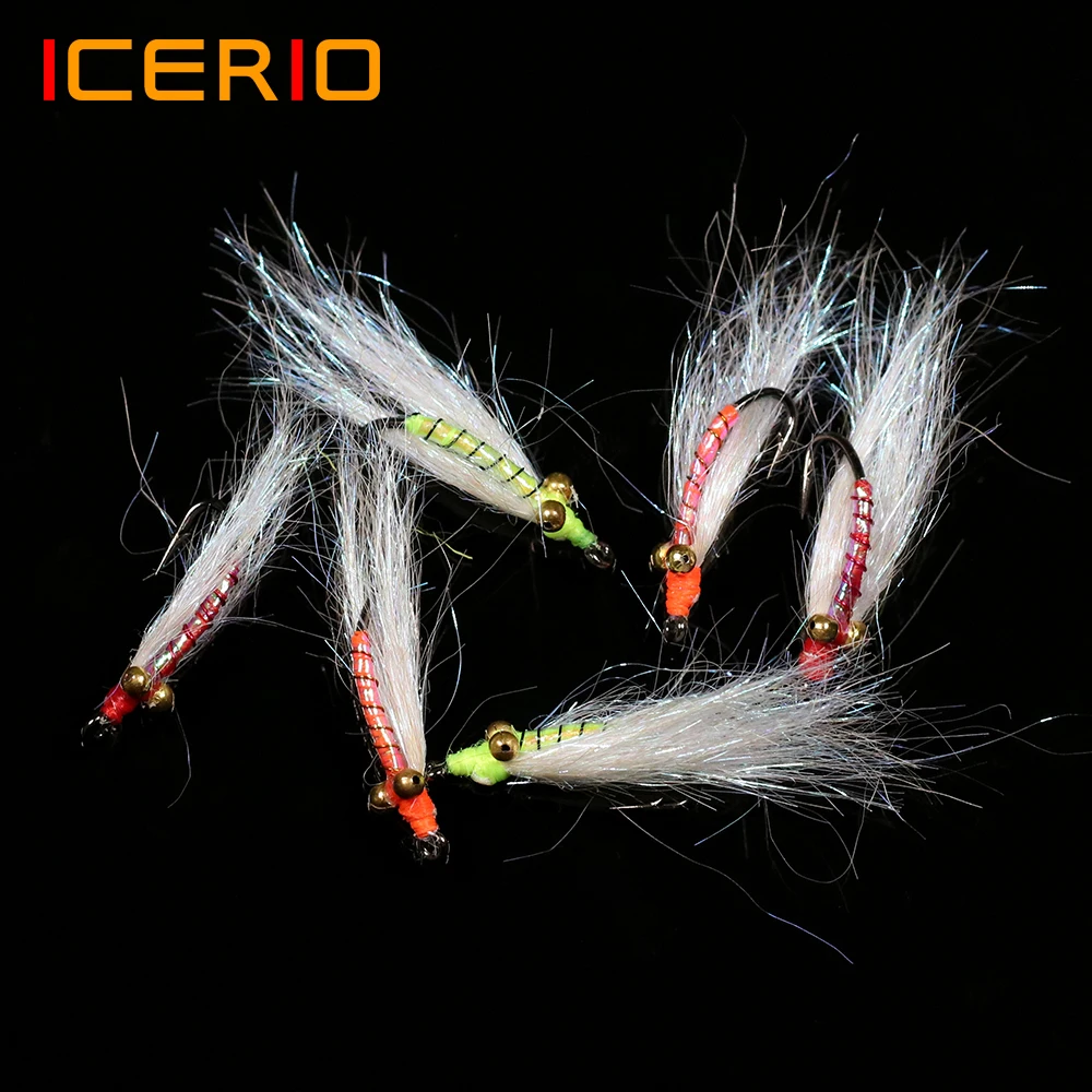 ICERIO 3PCS Crazy Charlie Dubbing Nymphs Flies Barbed Hook Trout Fishing Fly Lure Bait