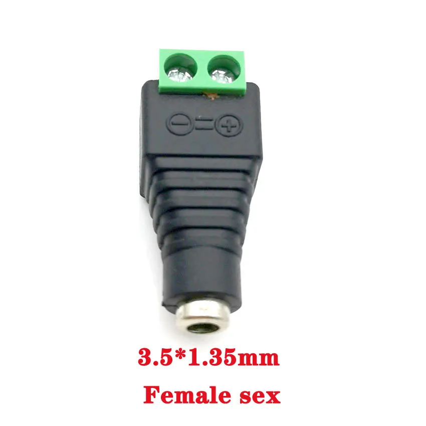 2 Stück weibliche + 2 Stück männliche DC-Stecker 5,5 x 2,1 mm 5,5 x 2,5 mm 3,5 x 1,35 mm Stromanschlussadapter für LED-Streifen – Detail 3
