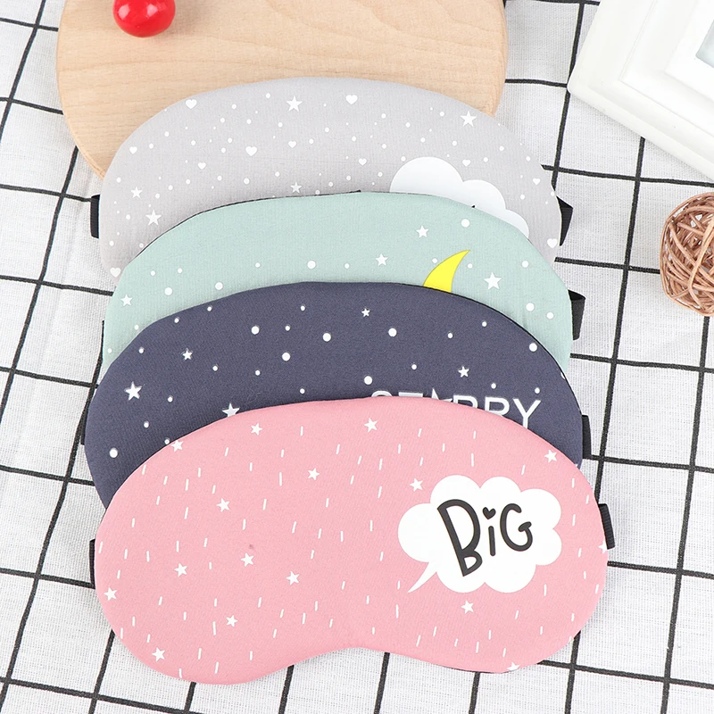 1pc Creative Sleeping Mask Eyepatch Eye Cover Cotton Lovely For Eye Travel Relax Sleeping Aid Eye Patch Shading Eye Mask Unisex