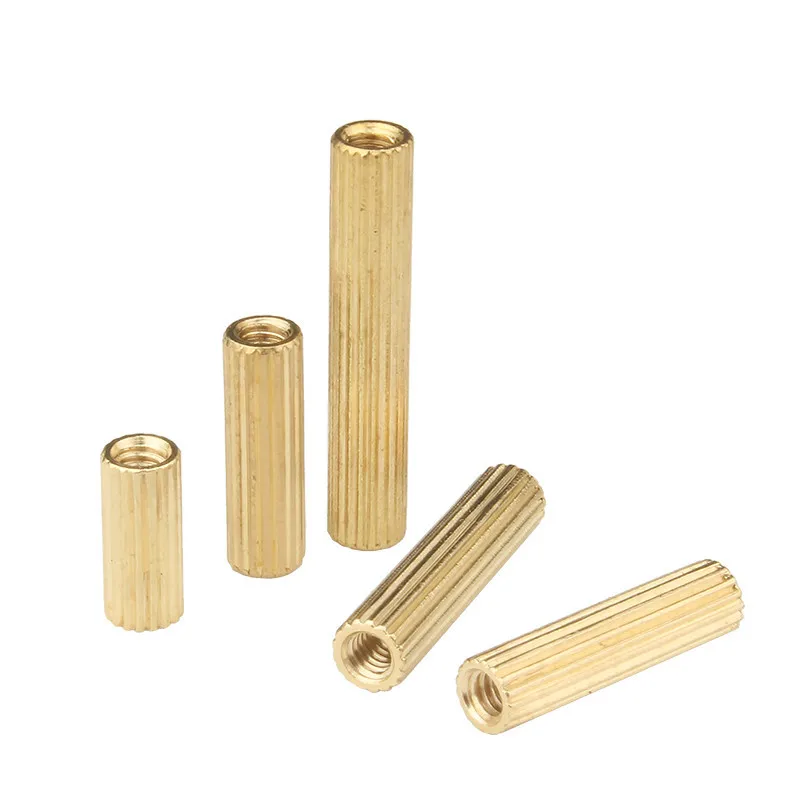 50pcs Solid Brass Copper M2 Round Standoff Spacer Support Pillar Column M-F F-F Male-Female Female For PCB Board length=3-35mm