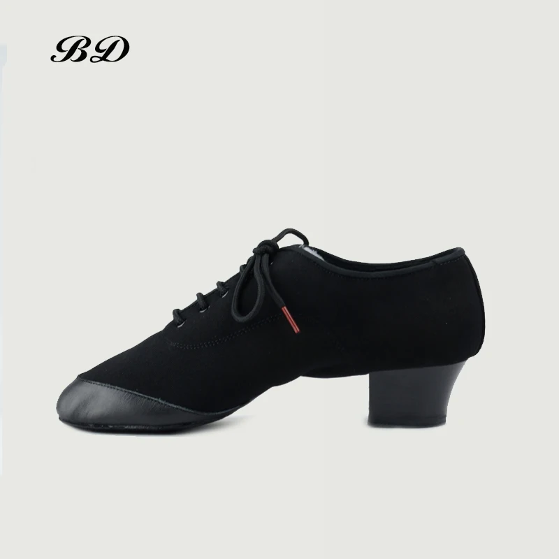 2024 Dance Shoes Latin Shoe Modern Men Cowhide Two-point Sole Oxford cloth Comfortable and breathable Teacher Shoe HEEL 4.5 CM