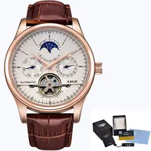 Men's Automatic Tourbillon Watch Leather #6