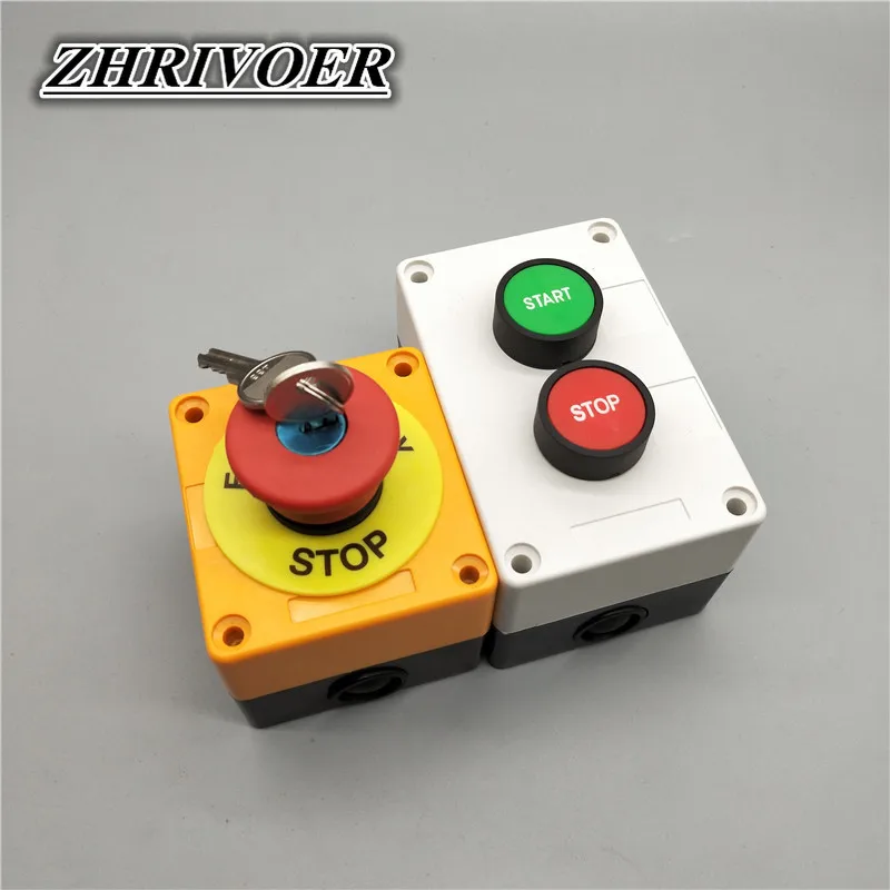 22mm Installation Aperture Waterproof Dust-proof XB2 LA38 LAY37 Button Switch Control Box 1/2/3/4/5 Hole Height 64mm XAL BX