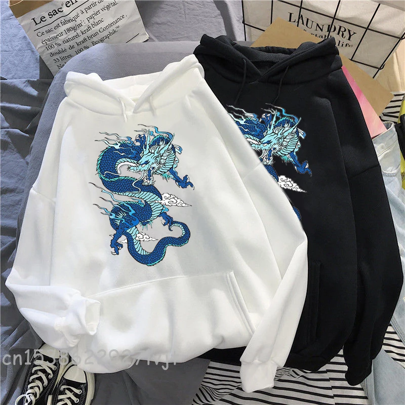 Women Sweatshirt hoodie Cute Hip hop Ullzang Harajuku Dragon HipHop Sweater Funny top vintage dropshipping tee print Clothes