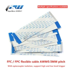 10 PCS/LOT Flat Flexible Cable FFC FPC LCD Cable 4/10-60P, AWM 20624 80C 60V VW-1 Cable Flat FFC-0.5MM Pitch 6/10/15/20/25/30CM