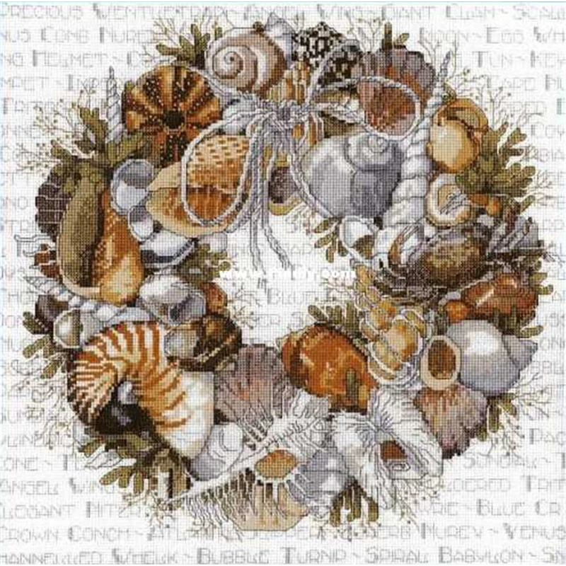 ZZ1700 DIY Homefun Cross Stitch Kit Packages Counted Cross-Stitching Kits New NOT PRINTED Cross stich Painting Christmas Wreath