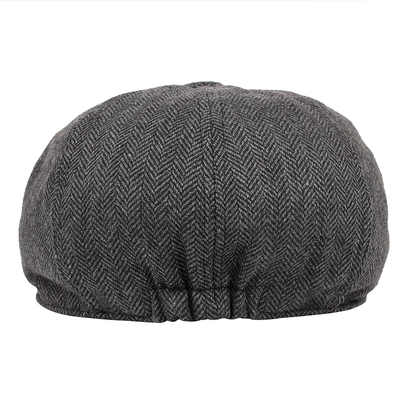 Men beret vintage Herringbone Gatsby Tweed hat Newsboy Beret Hat spring Flat Peaked Beret Hats image 4