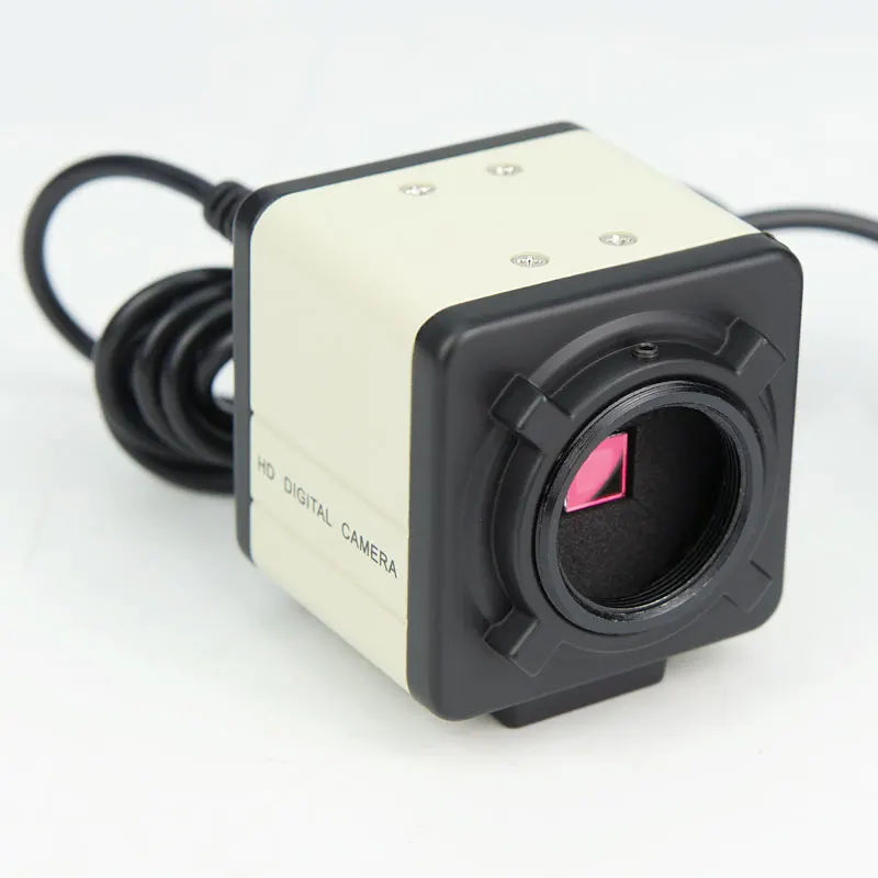 1/3 "HD CCD กล้องอุตสาหกรรม 800 เส้น 1200 เส้นมาตรฐาน C BNC ดิจิตอลกล้องจุลทรรศน์เลนส์กล้อง 12V