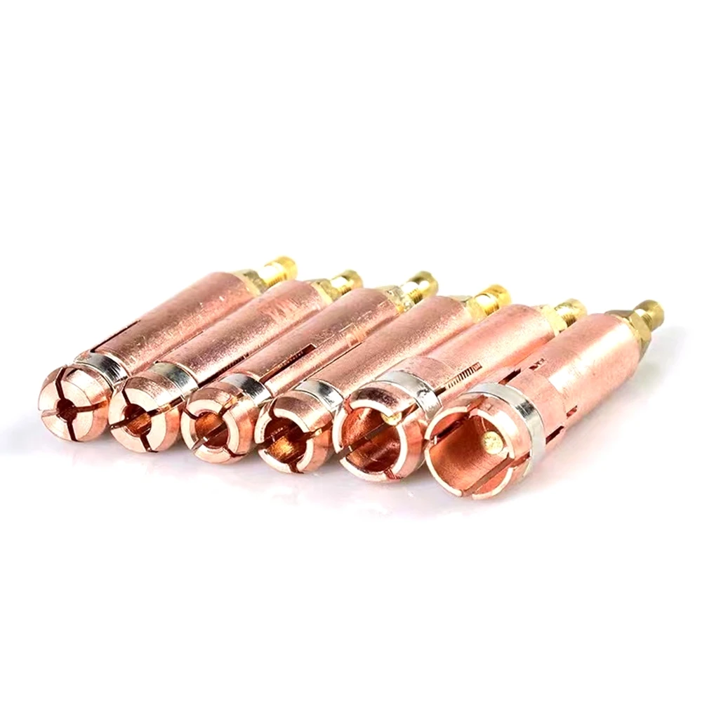 E-cu Stud Chuck M3 M4 M5 M6 M8 M10 Welding Machine Torch Welder Gun Consumables Stud Collect 10PCS