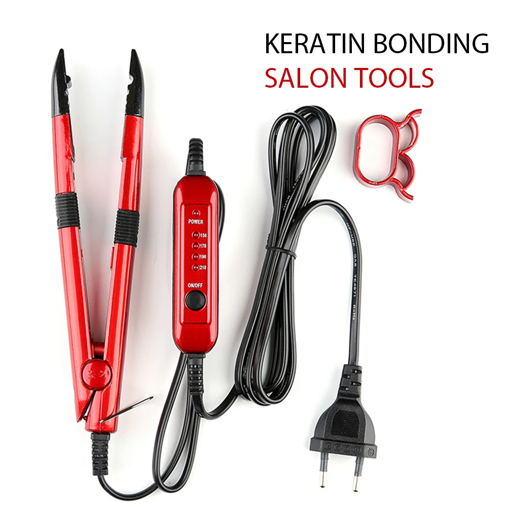 Keratin Fusion Hair Bonding Salon Tool Extension Tools Adjustable Temperature EU/UK/US Plug Keratin Heat Iron Wand 1pc