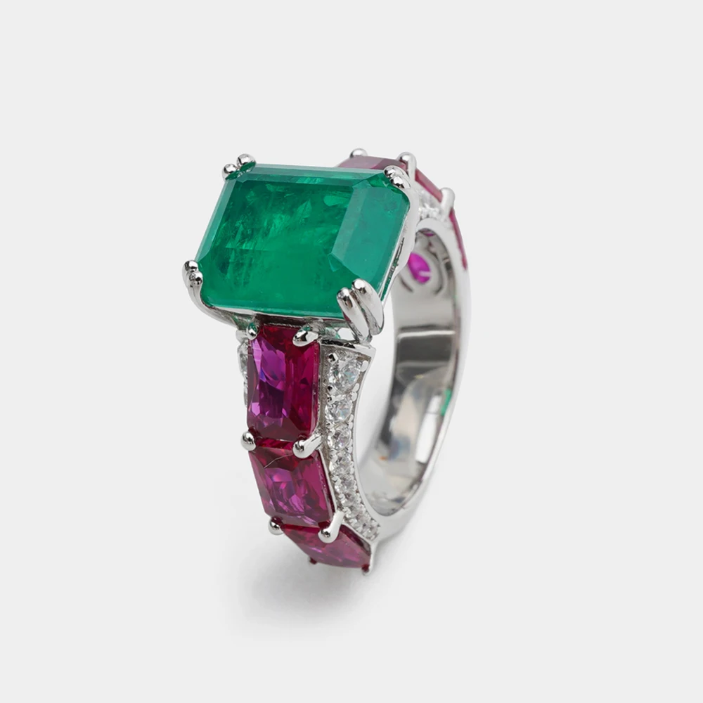 Amorita boutique fine jewelry green stone material gem stone ring