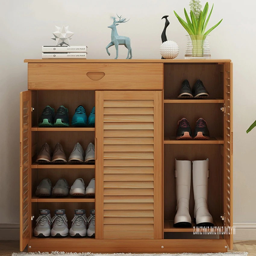 

Mutifunctional Wood Shoe Cabinet MutiLayer Shoe Storage Cabinet Modern Simple Household Living Room Doorway Storage Cabinet