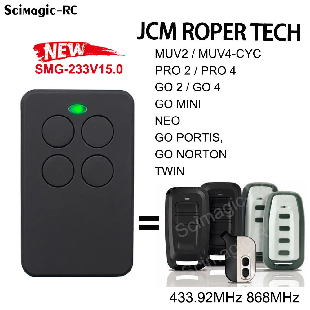 

Garage Remote Control MUV2-CYC MUV4-CYC JCM ROPER TECH GO-2- GO-4 GO 2 GO 4 GO-MINI GO MINI Command JCM 433 868MHz