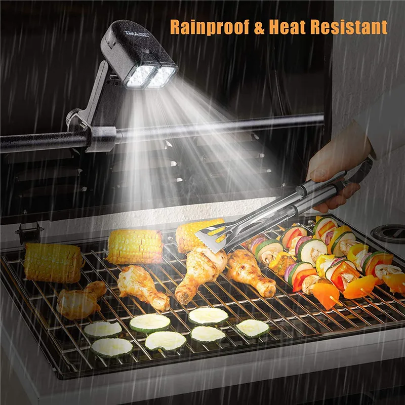 Smart Touch Grill Light Led Portable Bbq Flashlight Lamp Outdoors Grill For Lighting With Handle Mount Clip For Barbecue Tool