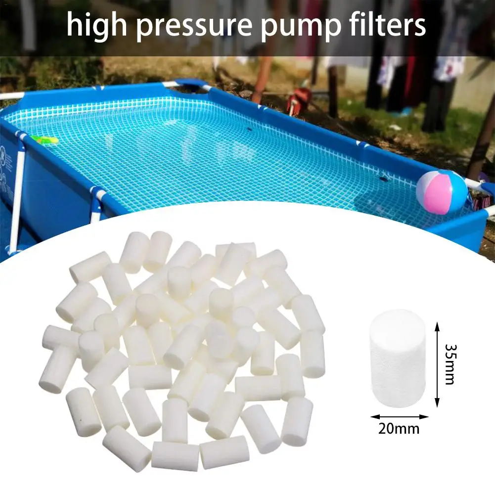 20/50 Pcs High Pressure Pump Filter White Fiber Cotton Filters For Air Compressor System 35x20mm Cleaning Tools