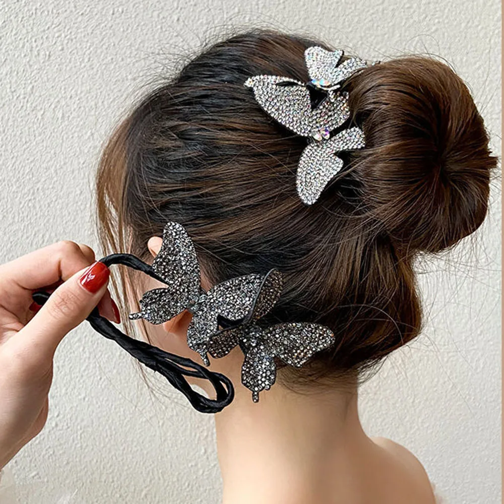 Elegant Butterfly Bun Maker Korean Lazy Hair Curlers Styling Accessories Hairpin Hair Braiding Braider Hairgrip Styling Tools