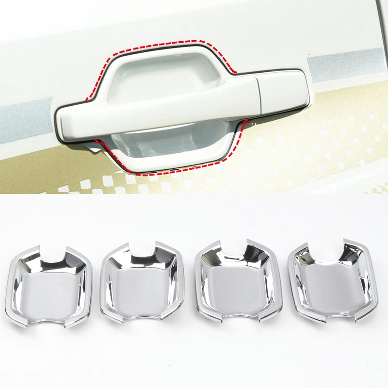 For Mitsubishi Pajero V80 V93 V95 V97 V98 2007-2021 Door Handle Bowls Cover Trim 4pcs