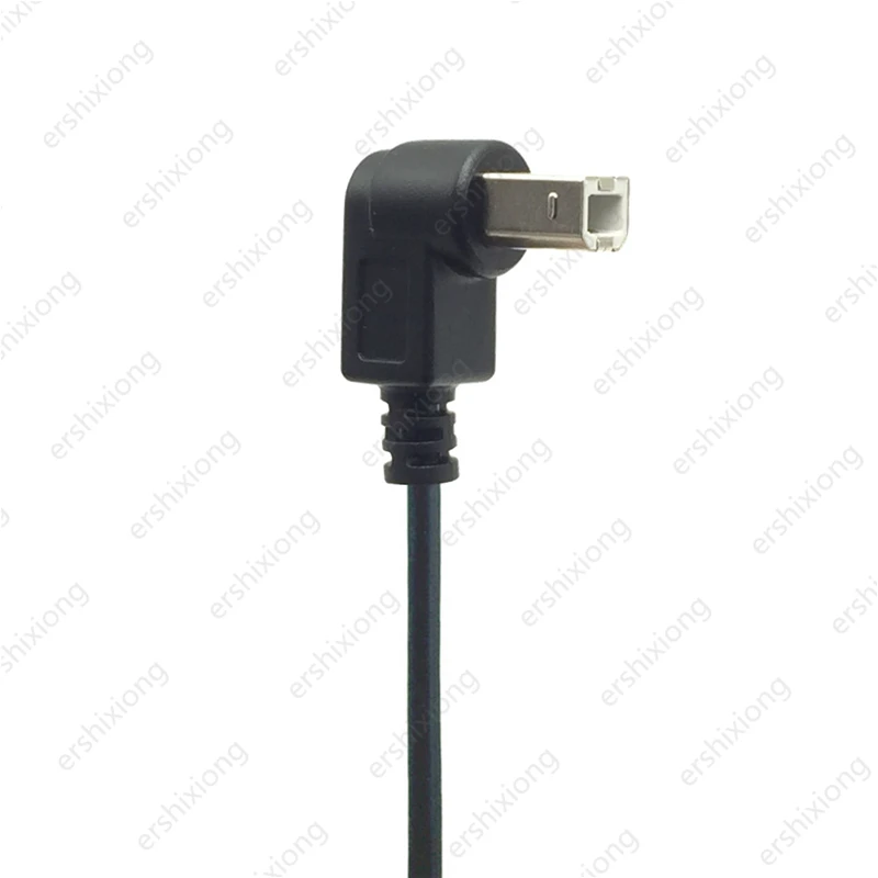 وصلة طابعة بزاوية يمنى سلك كابل متزامن ، نوع B إلى ذكر USB B أنثى ، لأعلى ولأسفل ، 90 درجة ، جديد ، 1 m
