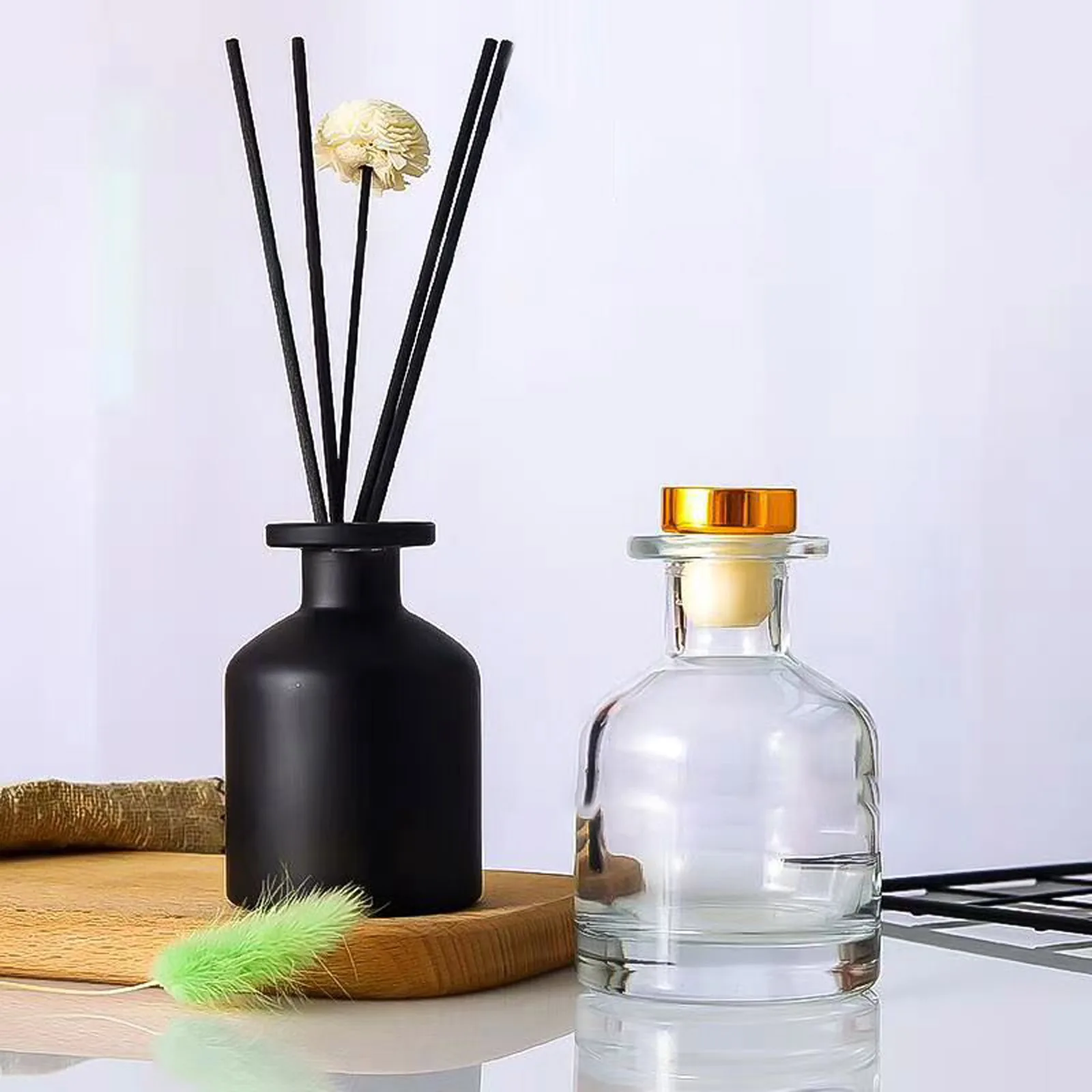 50ml/100ml Empty Fragrance Bottles can use Rattan Sticks Purifying Air Aroma Diffuser Set Essential Oil Bottles for Room Office