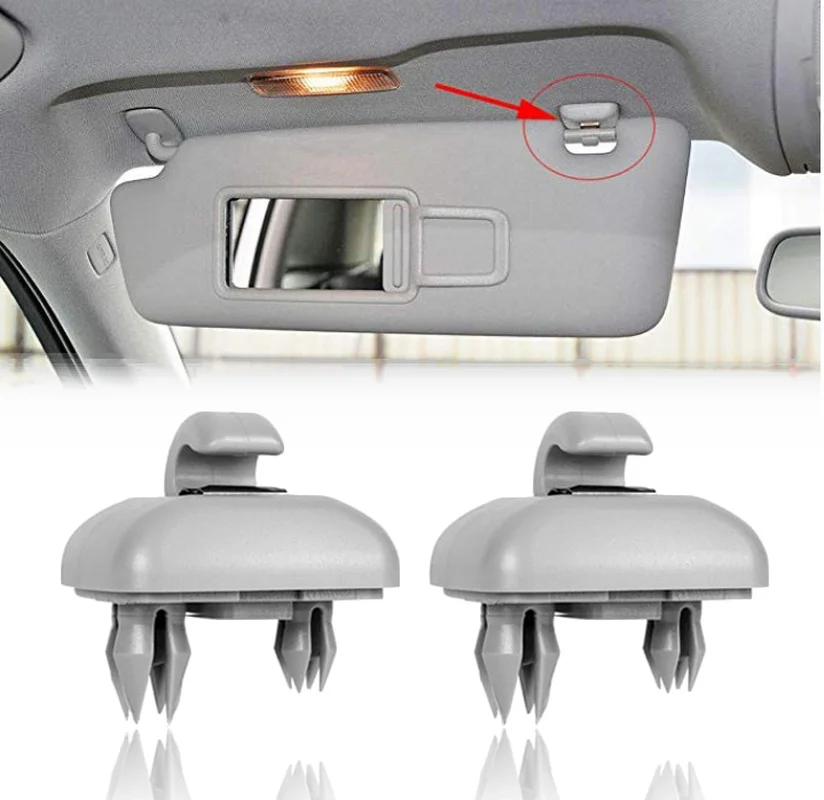 2pcs Car Sun Visor Retainer Hook Clip Fastener Holder Auto Interior Bracket Buckle for Audi A4 A5 A7 B6 B7 A4L A6L Q5 Q7 Q3