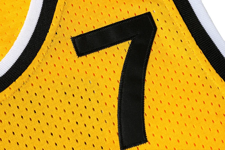 No. 7 JUGOPLASTIKA 7 KUKOCMovie version basketball jersey yellow embroidery outdoor casual mesh quick-drying breathable sportsw