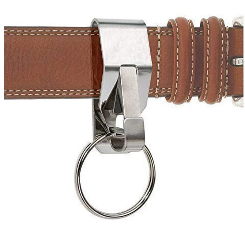 Edelstahl-Schlüsselanhänger, Sicherheitsclip, robuster Gürtel, Schlüsselclip, Gürtel, Schlüsselanhänger, 2, abnehmbare Schlüsselanhänger, Gürtel, Schlüsselhalter, Zubehör – Detail 6