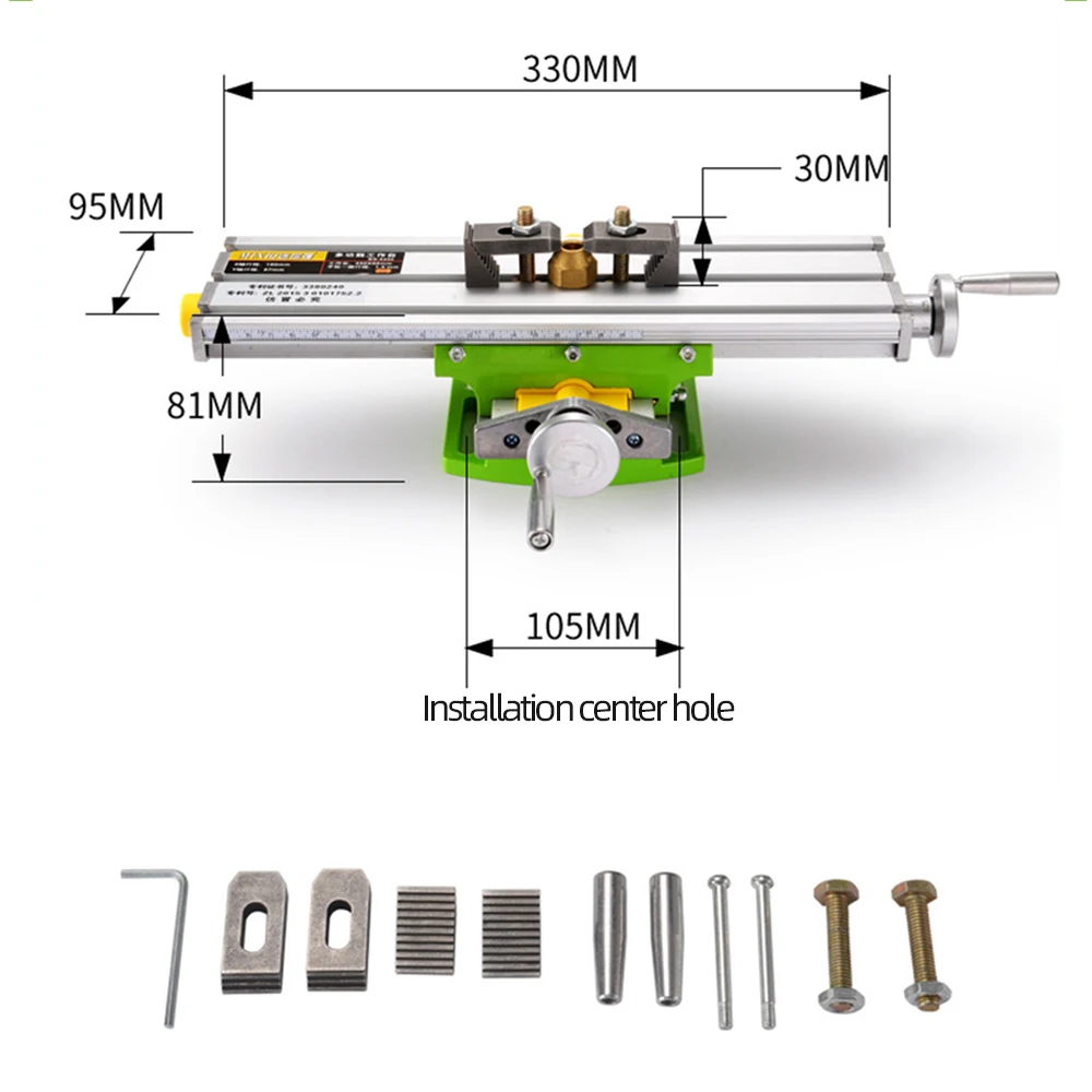 Imagem -03 - Composto Cross Slide Table Worktable para Fresagem Banco de Perfuração Multifuncional Ajustável X-y Allsome-bg6330