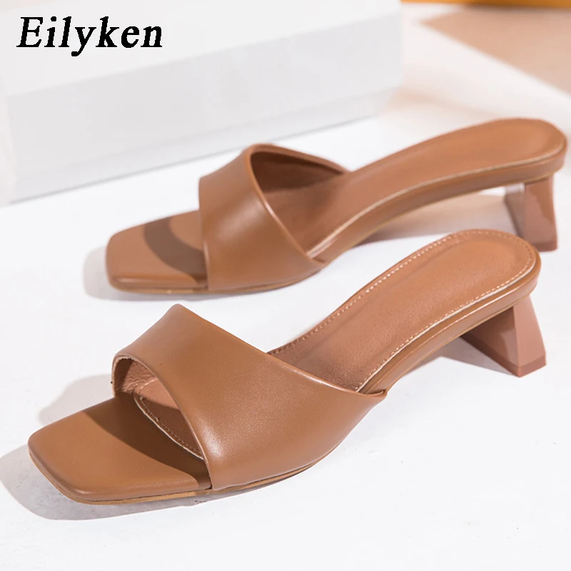 Eilyken Summer Brand Slippers Women Outdoor Beach Flip Flop Open Toe Flat Casual Low Heel Leisure Sandal Female Slides