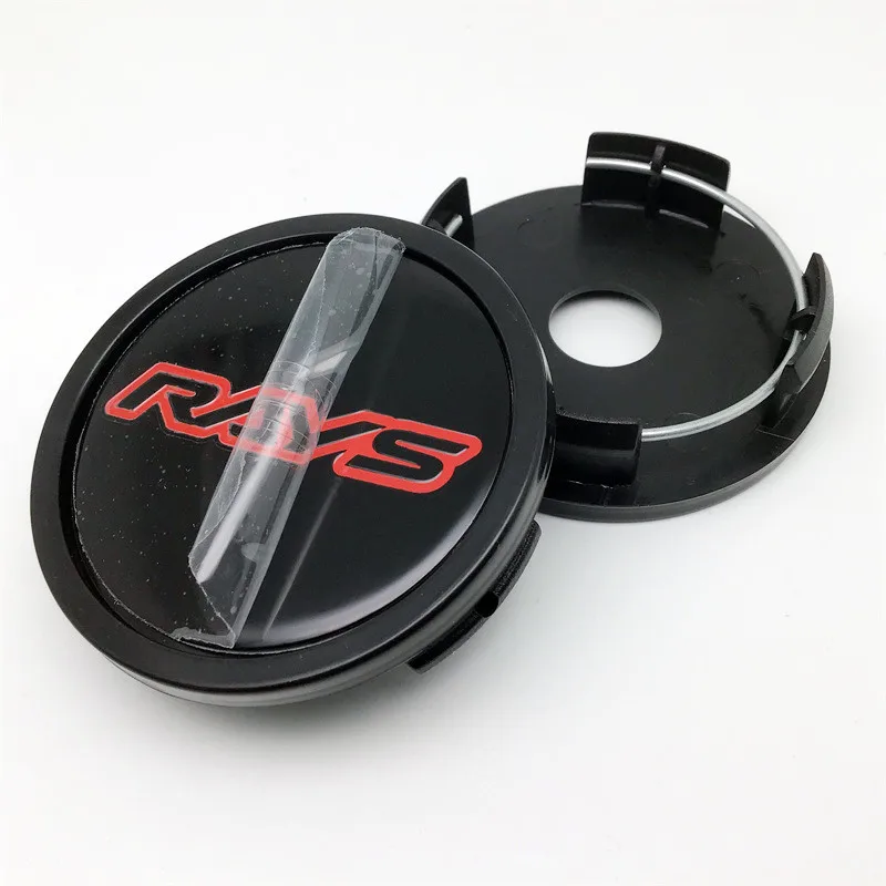 4pcs 58mm Wheel Center Caps Hub for Volk Rays Racing  52mm Rims Cover Logo Emblem Badge Car Styling Accessories