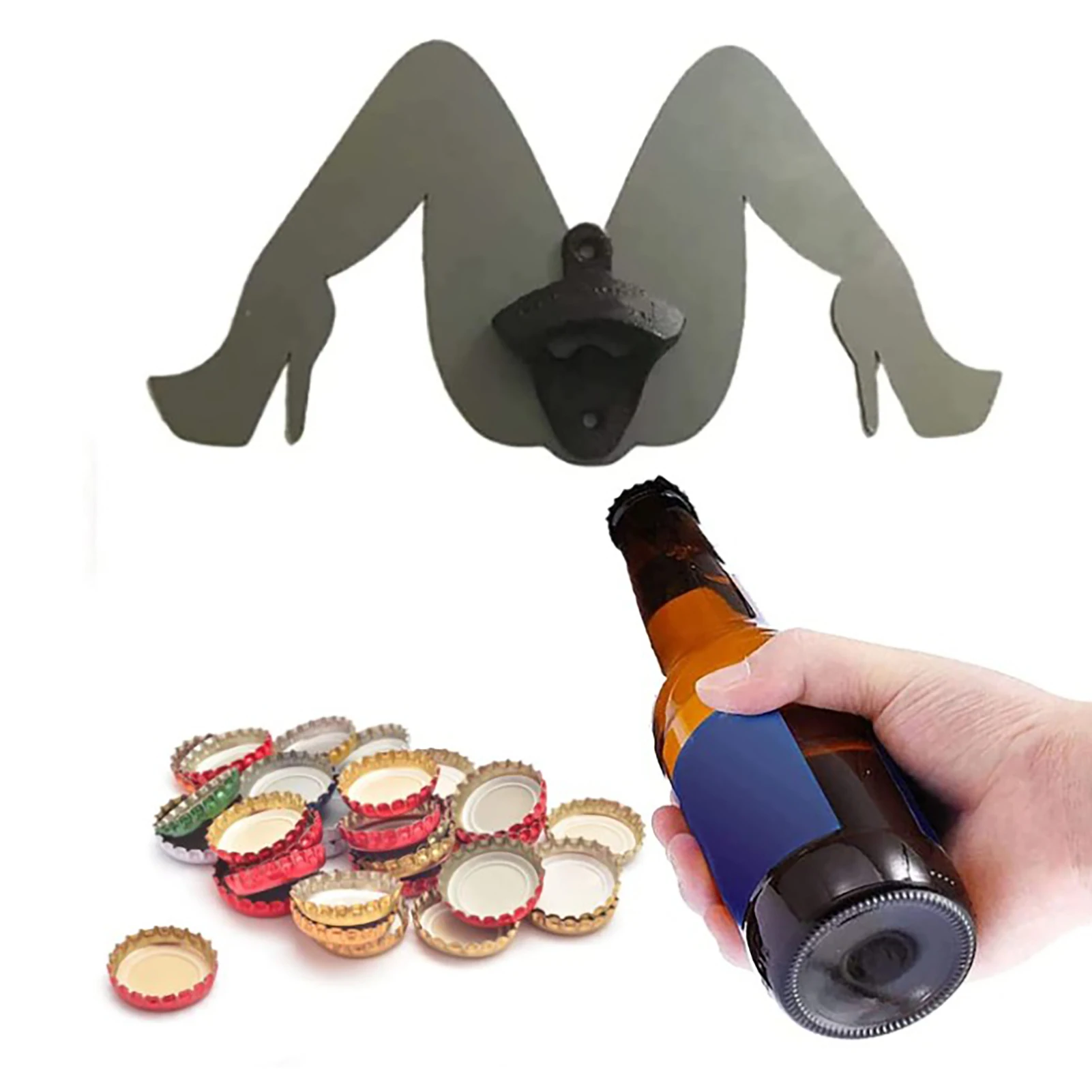 Metal Vintage Funny Legs Vintage Bottle Opener Bar Beer Corkscrew Home Supplies Party Antique Wall Beer Bottle Opener