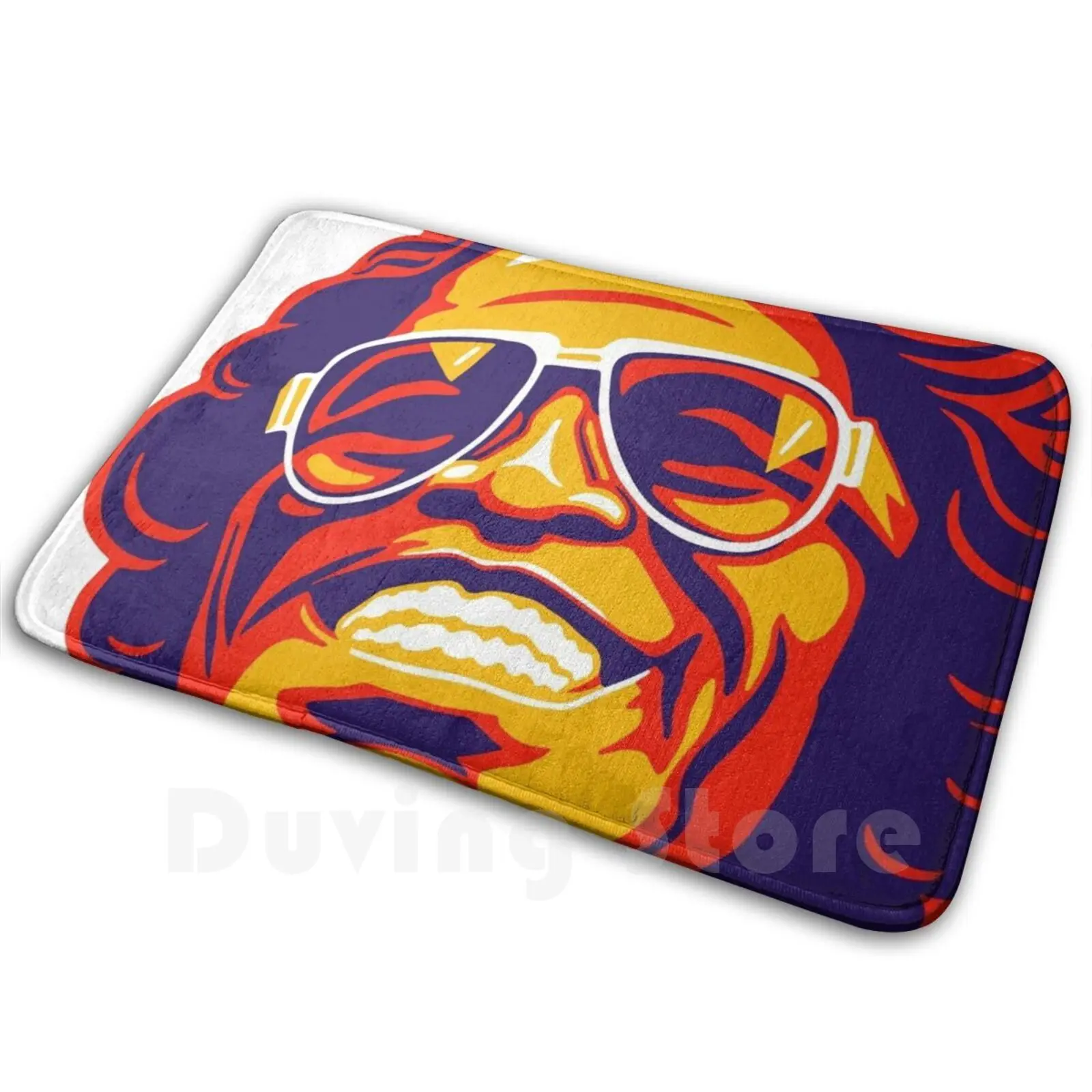 

James Mat Rug Carpet Anti-Slip Floor Mats Bedroom Portrait Vector Rock Soul Brown Music Fanart Graphic Minimalist Funk Usa