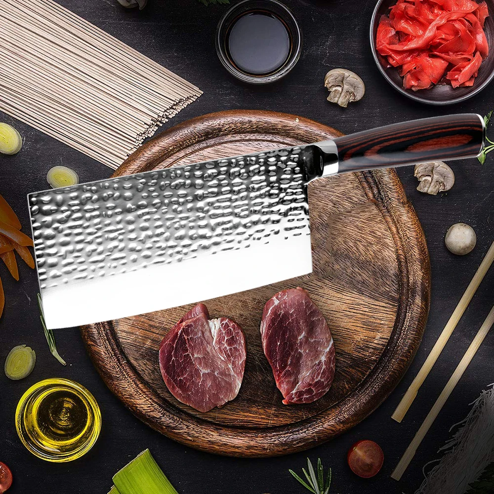 XITUO Kitchen Knife Chinese Chef Knives Handmade Forged Stainless Steel Sharp Meat Cleaver Chopping Slicing Knife Kitchen Tools